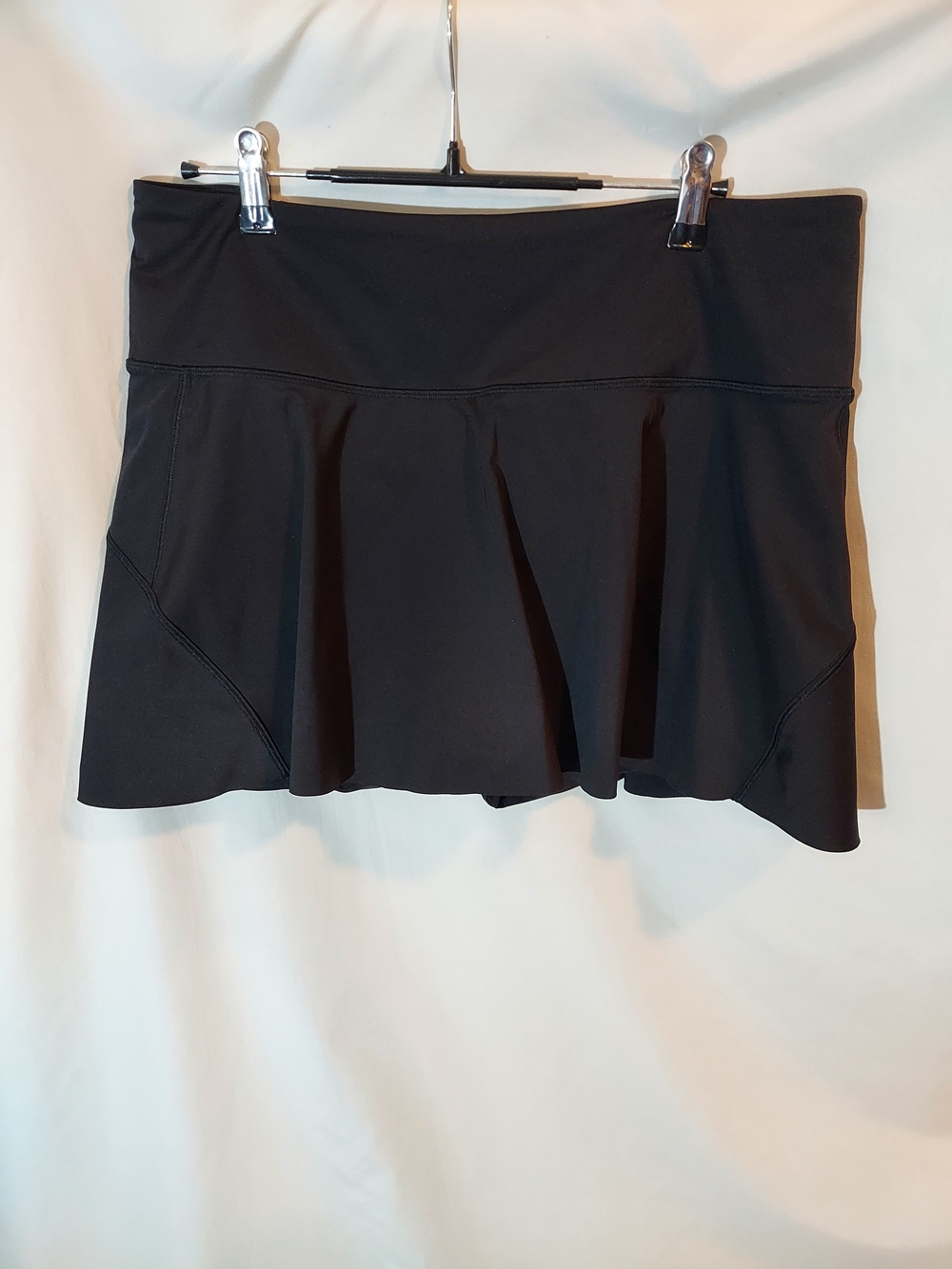 Athleta Black Ace Tennis Skort Pleated Athletic Mini Skirt Size L
